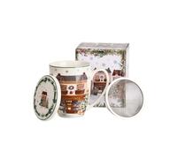 Duo Tasse à thé avec passoire et couvercle Motif ville de Noël 0,36 l