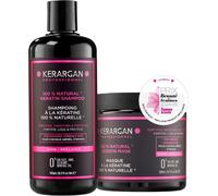 Duo Ultra Réparateur Shampoing & Masque À La Kératine Pour Cheveux Abîmés Et Stressés - Nourrit, Lisse & Protège - Sans Sulfate, Ogm, Silicone - 2x500 Ml[Z621]