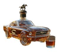 DUOAZJL Bouteille de Whisky en Forme de Voiture de Sport 300 ML, Carafe en Verre 3D créative sur Le thème de la Voiture, Bouteilles de vin vides pour Le Stockage des Boissons alcoolisées(C)