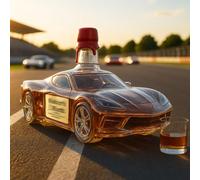 DUOAZJL Bouteille de Whisky en Forme de Voiture de Sport 300 ML, Carafe en Verre 3D créative sur Le thème de la Voiture, Bouteilles de vin vides pour Le Stockage des Boissons alcoolisées(A)