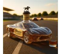 DUOAZJL Bouteille de Whisky en Forme de Voiture de Sport 300 ML, Carafe en Verre 3D créative sur Le thème de la Voiture, Bouteilles de vin vides pour Le Stockage des Boissons alcoolisées(D)