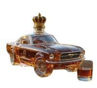 DUOAZJL Bouteille de Whisky en Forme de Voiture de Sport 300 ML, Carafe en Verre 3D créative sur Le thème de la Voiture, Bouteilles de vin vides pour Le Stockage des Boissons alcoolisées(C)