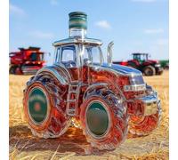 DUOAZJL Carafe à Whisky en Forme de Voiture 300 ML - Statue Artistique, Bouteille de Whisky en Forme de Tracteur, Distributeur de Bouteilles de vin vides Anti-Fuite créatif(2)