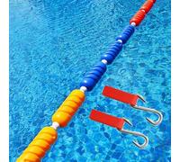 DUOAZJL Flotteur de Piscine, câble métallique en Acier, Flotteur pour séparer Les excréments, Cordon Flottant intérieur/extérieur, Ligne de séparation pour Piscine de Plage(20 * 6cm,18m/60ft)