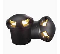 DUOAZJL LED Paysage Lumières Extérieure Lumière Souterraine IP66 Étanche 4 Faces Lueur Rond Éclairage De Platelage pour Allée, Patio, Étape, Lumières De Jardin, AC85-265V(Warm White,6W)