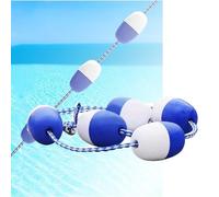 DUOAZJL Ligne de séparation de sécurité Flottante pour Piscine de 1 à 18 m, Corde de sécurité Anti-Ondes pour Piscine souterraine(3m/10ft)