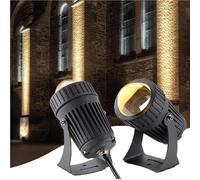 DUOAZJL Projecteur Sol Lumières - Spot LED Exterieur, Lampe Murale d'extérieur à Faisceau LED AC85-265V, projecteur à Faisceau étroit étanche Ip65, Support réglable à 180 ° lumière au Sol(Yellow)