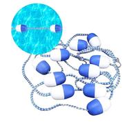 DUOAZJL Séparateur de couloirs de Piscine - Corde Flottante Neuve, kit Corde et Flotteur pour Piscine, kit de séparation de sécurité avec 2 Crochets en Acier Inoxydable pré-assemblés