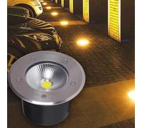 DUOAZJL Spot Encastrable Exterieur, LED Enterré Lumière IP66 Étanche AC85-265V Spot Encastré Au Sol pour Jardin Carré Villas Terrasse Pelouse Chemins Éclairage Paysager(White,7W(AC85-265V))