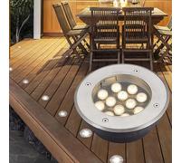 DUOAZJL Spot LED Exterieur Projecteur - IP67 Étanche Lampe Encastrable Eclairage pour La Construction d'une Cour-Jardin, Certificat CE ROHS FCC(Red,15W(85-265v))