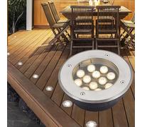 DUOAZJL Spot LED Exterieur Projecteur - IP67 Étanche Lampe Encastrable Eclairage pour La Construction d'une Cour-Jardin, Certificat CE ROHS FCC(Warm White,9W(85-265v))