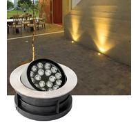DUOAZJL Spots LED D'extérieur Encastrables, Éclairage Paysager Réglable, Lumières Creusées, IP67 Étanche Lumières Souterraines Architectural Jardin Décoration Éclairage(Green,12W AC85-265V)