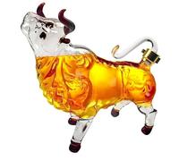 DUOAZJL Statue d'art - Carafe à décanter en Forme de Taureau en Charge 1000 ML Verre à Whisky, idéale pour la décoration d'un Bar ou d'une Maison