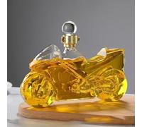 DUOAZJL Statue d'art - Carafe À Whisky Amusante en Forme De Moto, 750 ML, Carafe en Verre Unique, Décoration De Bar, Verre