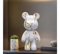 DUOAZJL Statue d'art décorative - Statue d'ours en résine Graffiti Sculpture Animale pour la décoration de la Maison, du Bureau, Design Abstrait pour Anniversaire, Anniversaire et Cadeau(A)