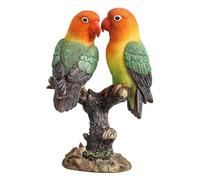 DUOAZJL Statue d'art - Figurine en résine d'inséparable Statue de Perroquet Sculpture Ornement Décor Perroquet Artisanat de Collection pour Affichage de Bureau