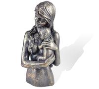 DUOAZJL Statue d'art - Statues décoratives représentant Une mère, Son Fils et sa Fille, Sculpture de Maman Tenant Un bébé, Figurines Couleur Bronze, décoration d'intérieur, Cadeaux pour Maman(A)