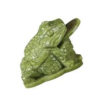 DUOAZJL Statue Sculpture De Décoration Intérieure - Art Figurine, Statues De Jade De Grenouille d'argent, Figurines De Crapaud À Trois Pattes De Feng Shui, Sculpture De Bonne Chance Et De Richesse