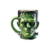 DUOAZJL Tasse à café 3D Monstre Frankenstein, tasse fantaisie en céramique pour Halloween, sculpture décorative de bureau