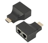 DUOBAGMA 1 paire 1080P HDMI Dual RJ45 CAT5E CAT6 UTP LAN Ethernet HDMI Extender Répéteur Extension à 30 m pour HDTV HDPC