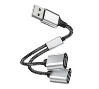 DUOBAGMA Répartiteur USB, 1 à 4, 0,25 m, adaptateur USB C vers A, 1 adaptateur mâle vers 3 femelles, adaptateur 2.0 pour transmission de courant et de données, pour Mac, voiture, PS4, ordinateur