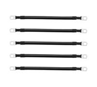 DUOCAI Ligne de Connexion de Batterie de Voiture, Fil de cuivre Pur 8 6 4awg RV avec Terminal M6/M8/M10 for onduleur, câble Solaire de Voiture 20~100CM, 1 à 5 pièces(Black x 5pcs,40CM_8AWG)