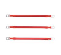 DUOCAI Ligne de Connexion de Batterie de Voiture, Fil de cuivre Pur 8 6 4awg RV avec Terminal M6/M8/M10 for onduleur, câble Solaire de Voiture 20~100CM, 1 à 5 pièces(Red x 3pcs,20CM_4AWG)