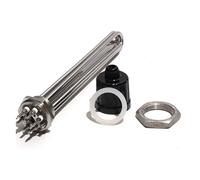 DUOCARA Élément chauffant avec sonde/vis de terre DN32 1 1/4" filetage BSP 3U Tubulaire Chauffage à immersion électrique 3/4,5/6/9/12 kW