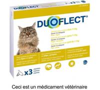 DUOFLECT Lot de 3 pipettes antiparasites - Pour chat moins de 5 kg
