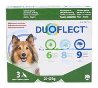 CEVA Duoflect 3 Pipettes de Solutions Anti Puces/Poux/Tiques pour Chien de 20 -40 kg