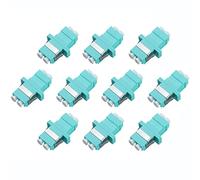Duogalia Lot de 10 coupleurs de fibre optique LC-LC pour câbles de raccordement en fibre optique duplex multimode OM3
