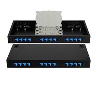 Duogalia Lot de 2 boîtiers de montage en rack SC-UPC 12 Simplex 12 ports avec plateau d'épissure, kit SC-UPC monomode (comprend 1,2 m Pigtail et 12 coupleurs)