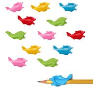 DUOHERESHUI 12 Pièces Grips Aide, Ergonomique Aide Ecriture, Outils de Posture D'écriture, Silicone Pencil Grips Aide, pour Enfants Étudiants Adultes Silicone Pen Grip Correcteur (Couleur Aléatoire)