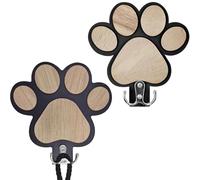 DUOHERESHUI 2 Pièces Porte-Manteau Mural Pour Chien Avec Crochets, Porte-Laisse Pour Chien, Pour Accessoires Pour Chiens, Colliers, Clés, Cadeaux Pour Les Amoureux Des Animaux, Noir