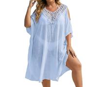 Duohropke Bikini Femme Polo d'été Beachwear Grandes Tailles Maillot de Bain Cover Up Maille Crochet Haut Dernière Robes de Plage Creux Tunique de Plage Sexy Poncho de Plage Plage Maillots de Bain, 01