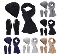 Duohropke Bonnet d'hiver unisexe pour homme avec écran tactile et doublure en polaire