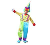 Duohropke Costume de clown pour homme - Combinaison de clown maléfique - Costume de carnaval - Casper - Oiseau amusant - Cirque - Costume de carnaval - Combinaison de cosplay - Pantomime - Costume de