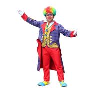 Duohropke Costume de clown pour homme - Combinaison de clown maléfique - Costume de carnaval - Casper - Oiseau amusant - Cirque - Costume de carnaval - Combinaison de cosplay - Pantomime - Costume de