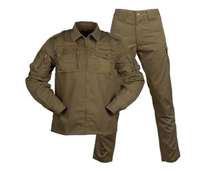 Duohropke Ensemble de 2 uniformes tactiques de camouflage pour homme, pour l'extérieur, militaire, combat, grenouille, pantalon de chasse, respirant, t-shirt à manches longues, haut motif camouflage