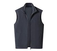 Duohropke Gilet polaire pour homme 5XL - Coupe ajustée - Chaud - Léger - Sans manches - Gilet de sport - Gilet de course - Imperméable - Veste de cyclisme - Camping - Photographie - Avec plusieurs