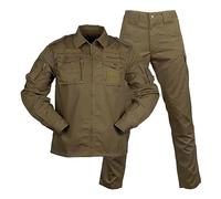 Duohropke Lot de 2 uniformes tactiques camouflage pour homme - Pour l'extérieur, militaire, grenouille, pantalon de chasse, pantalon respirant à manches longues, jaune, M