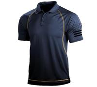 Duohropke Polo à manches courtes pour homme - Pull cargo tactique militaire - Séchage rapide - T-shirt de combat militaire - Coupe ajustée - Polo de golf décontracté - Chemise d'affaires - Haut de