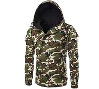 Duohropke Veste tactique camouflage softshell pour homme - Automne - Hiver - Armée militaire - Doublure polaire - Veste imperméable avec capuche - Vêtement d'extérieur - Manteau de chasse - Randonnée,