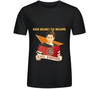 DUOJIMEI Rage Against Machine Evil Empire Tour Pop Mens Crew Neck Cotton Shirts Size XXL