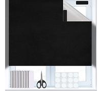 DUOJIN Store Occultant Portable Noir 145*300cm avec Revêtement 100% Opaque, Rideaux Occultants Thermique Protection Solaire pour Fenêtre, Porte, Bébé Chambre, Grenier, Dortoirs - avec Outils Complets