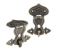 Duokon 10 Packs Style Rétro Ton Bronze boîte À Bijoux Boîtier Serrure Loquet Hasp boîte en Bois Boucle en Métal Catch