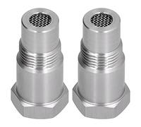 Duokon Adaptateur O2 Oxygen Sensor M18x1.5, 2 Pièces Bouchon de Soudure en Acier Inoxydable 304 avec Filtre, pour Pot D'Échappement Moteur Pièces Auto