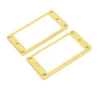 Duokon Cadre de Micro de Guitare électrique, Ensemble d'anneaux de Montage Humbucker en Métal, Pièce de Rechange Plate à Double Bobine avec Pont et Cadres de Manche, 8 Vis pour Réparation de Micro de