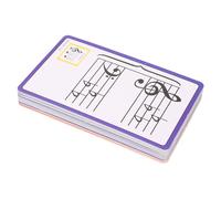 Duokon Cartes Flash Musicales, 50Pièces Recto Verso, pour Apprentissage | Notation du personnel à code couleur, papier d\'art laminé, pratique du chant à vue, utilisation à domicile en classe