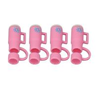 Duokon Couvercles de Paille Réutilisables en Silicone, Couvre-paille Flexibles Anti-poussière, Jolis Protecteurs de Boissons, Lavables à la Main ou au Lave-vaisselle, pour les Fêtes, le Camping, une